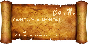 Csókás Noémi névjegykártya