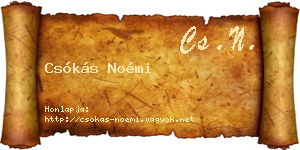 Csókás Noémi névjegykártya