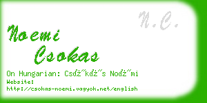 noemi csokas business card